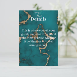 ターコイズ アゲート ゴールド キンツギ メニュー 封筒 カード