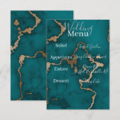 ターコイズ アゲート マーブル ゴールド キンツギ メニュー 封筒 (正面/裏面)