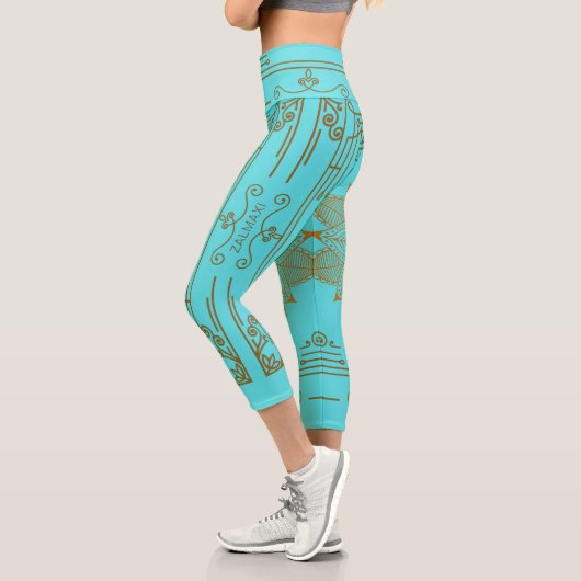 「ターコイズ」アールヌーボー カプリレギンス (左)