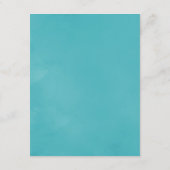 ターコイズ、イエロー、ピンクのフローラゲスト詳細 エンクロージャーカード (裏面)