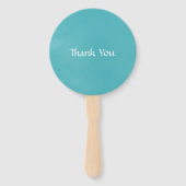 ターコイズ、イエロー、ピンクのフローラ結婚の ハンドファン (裏面)