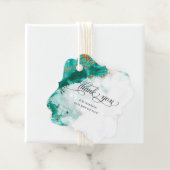 ターコイズ ウォーターカラー ゲオード ありがとうございます |  美しいターコイズと白の水彩画イラ フェイバータグ (インサイチュ)