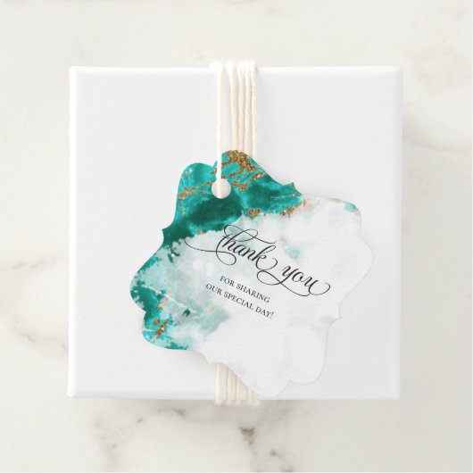ターコイズ ウォーターカラー ゲオード 感謝タグ フェイバータグ (インサイチュ)