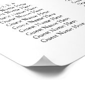 ターコイズ ウォーターカラー ゴールド アゲート 結婚式 席次表 ポスター (角)