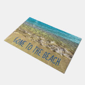 ターコイズ·ウォーター·アンド·ビーチ·サンドと共にアンド·ザ·ターコイズ ドアマット (アングル)