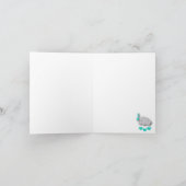 ターコイズ・エレファント・ベイビーシャワー・サンクス サンキューカード (内部)