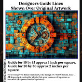 ターコイズ&オレンジスチームパンククロックCZ1デコページ 薄葉紙