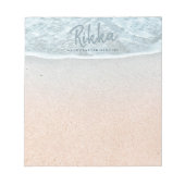 ターコイズ オーシャン サンディ ビーチ ハンドメイド ジュエリー ノートパッド (正面)