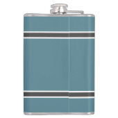 ターコイズ カスタムイニシャル 名前 イニシャル ドリンク フラスク (裏面)