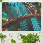 ターコイズ キッチンタオル (折り畳み)