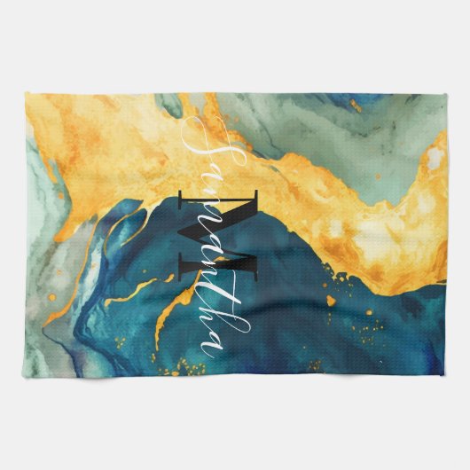 ターコイズ キッチンタオル (横)