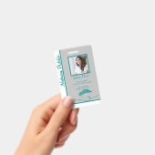 ターコイズ クラシック スタイル 公証人 ID バッジ QR コード (手持ち)