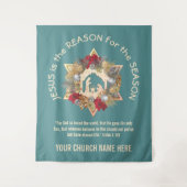 ターコイズ クリスマスの理由はイエス タペストリー (正面)