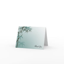 ターコイズ グラデーション ナチュラル バンブー ウェディング サンクス