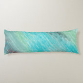 ターコイズ、グリーンとメイヴマーブルー抽象芸術 ボディピロー (裏面)