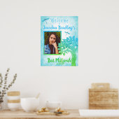 ターコイズ&グリーンパーティーウェルカムサイン ポスター (キッチン)