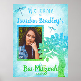 ターコイズ＆グリーンパーティーウェルカムサイン ポスター