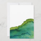 ターコイズ・グリーン・ゴールドのスプラッター結婚式招待状 招待状 (裏面)