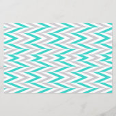 ターコイズ&グレーエレファントベビーシャワー – ウィッシュ (裏面)