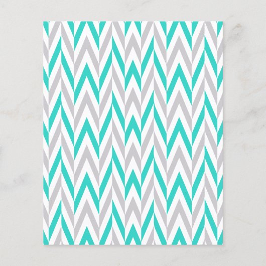 ターコイズ&グレーエレファントベビーシャワー – 価格 チラシ (裏面)