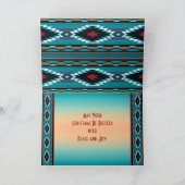 ターコイズ ココペリ ホリデー カード (内部)