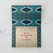 ターコイズ ココペリ ホリデー カード (内部)