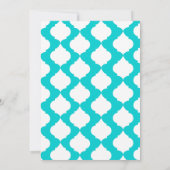 ターコイズ&コーラルファッションスワップ 招待状 (裏面)