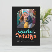 ターコイズ&コーラル モダン レトロ クリスマス フォト (スタンド正面)