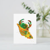 ターコイズ&ゴールデンセミットカニ ポストカード (スタンド正面)