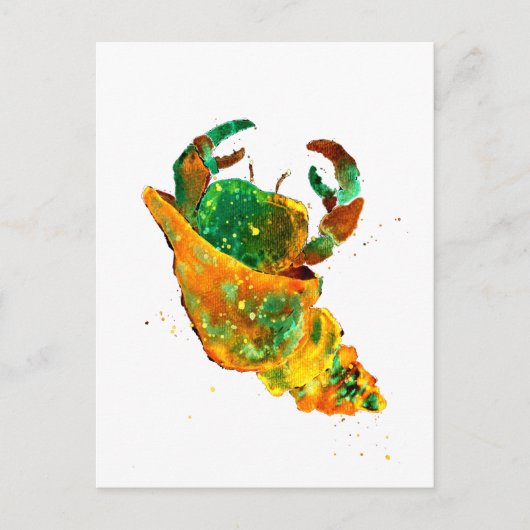 ターコイズ&ゴールデンセミットカニ ポストカード (正面)