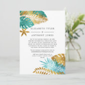 ターコイズ - ゴールドトロピカルゲストリスト 案内状 (スタンド正面)