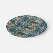 ターコイズ ゴールド サン スサウスウエスタン アート ペーパープレート (アングル)