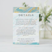 ターコイズ＆ゴールド マーブルジオード 詳細 / 方向 エンクロージャーカード (スタンド正面)