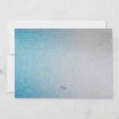 ターコイズ&シルバースノーフレークホリデーパーティー 招待状 (裏面)