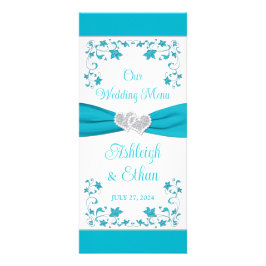 ターコイズ、シルバーラブハート結婚ズのメニュー ラックカード