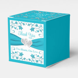 ターコイズ、シルバーラブハート結婚ズ フェイバーボックス