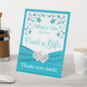 ターコイズ、シルバーラブハート結婚ズ 台座サイン (インサイチュ)