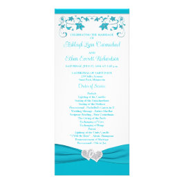 ターコイズ、シルバーラブハート結婚式 プログラム