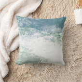 ターコイズ&シーフオム抽象芸術デコールピロー クッション (ブランケット)