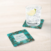 ターコイズ ストーンズ ブライダル シャワー ペーパーコースター (インサイチュ)