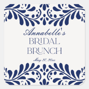 ターコイズ タラベラ タイル スペイン フィエスタ ブライダル ブランシュ スクエアシール