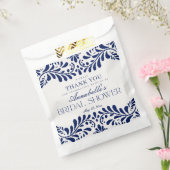 ターコイズ タラベラ タイル フィエスタ ブライダル シャワー デザート フェイバーバッグ (封をした状態)