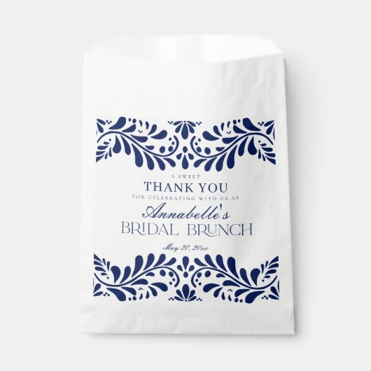 ターコイズ タラベラ タイル フィエスタ ブライダル ブランケット デザート フェイバーバッグ (正面)