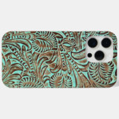 ターコイズ&チョコレートツールウェスタンプリント Case-Mate iPhoneケース (裏面 (横))