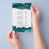 ターコイズ - ティールとゴールドのアゲートストーンサービス チラシ (ハンドル)