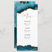 ターコイズ ティール アゲート メニュー (正面/裏面)