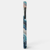 ターコイズ ティール ライトブルー パープル クォーツ パターン Case-Mate iPhoneケース (裏面/左)