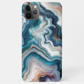 ターコイズ ティール ライトブルー パープル クォーツ パターン Case-Mate iPhoneケース (裏面)