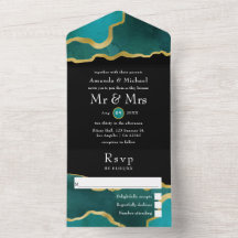 ターコイズ-ティール（緑がかった色）と金ゴールド結婚のAgateの統合