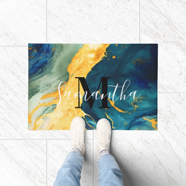 ターコイズ ドアマット (室内)